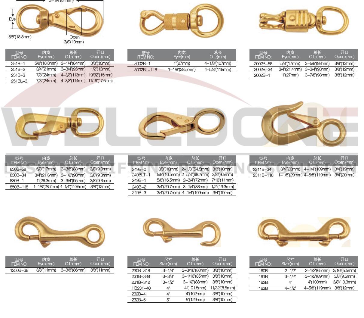 brass snap hook spec 03