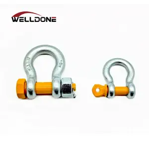 G80 Bolt and Nut Type Hot DIP Galvanized Bow Shackle