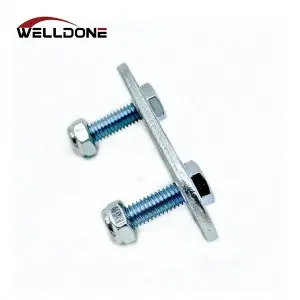 Curtainside truck zinc plated galvanized back fixing plate with nut for overcenter buckle strap