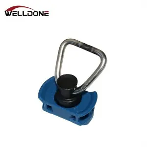 L track plastic base single stud fitting with stainless steel ring
