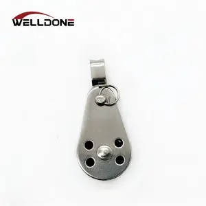Yacht 304 / 316 Stainless Steel Single Sheave Mini Pulley Wire Rope Block