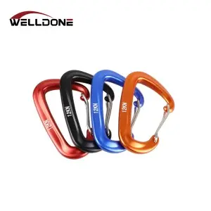 Multifunction 5KN / 12KN / 25KN Aviation Aluminum Screw / Wire Locking Carabiner