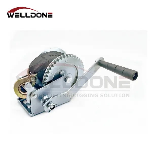 Geared Boat Trailer Manual Hand Crank Winch with Webbing Strap / Wire Rope Featured Image