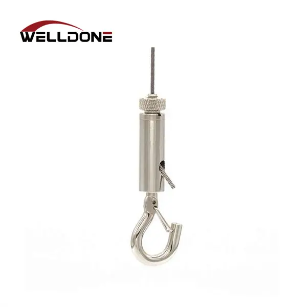 Lamp Fitting Lighting Wire Rope Hanging Hook Suspension Kit Adjustable Cable Gripper Featured Image