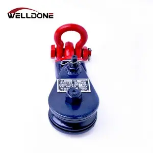H419 Light Type Single Sheave Champion Cable Pulley Snatch Block with Shackle