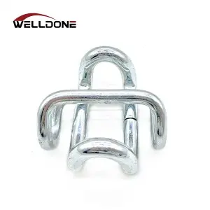 50MM Galvanized / Stainless Steel Close Rave Hook for Curtainside Overcenter Buckle Strap